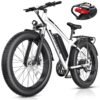 Electric Bike for Adults, Peak 1000W Ebike, 25MPH 60Miles Electric Mountain Bike, 26" Fat Tire Adult Electric Bicycle with 48V 13AH Battery, Rear Rack, 7 Speed, Front... Electric Bike for Adults, Peak 1000W Ebike, 25MPH 60Miles Electric Mountain Bike, 26" Fat Tire Adult Electric Bicycle with 48V 13AH Battery, Rear Rack, 7 Speed, Front...