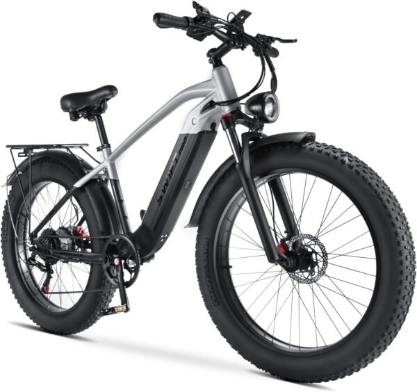 Electric Bike for Adults, Peak 750W 32Mph Electric Mountain Bike with 17Ah 48V Battery, 26"*4.0 Fat Tire Electric Bicycle with 7 Speed Gears, Full Suspension System Ebike for...
