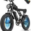 Electric Bike for Adults Q20, 2000/1500W, 37/30MPH,52V 40AH,48V/20AH E-Bike,30-180 Miles Electric Motorcycle, 20" Fat Tire Dirt Bike, UL2849 All Terrain for Mountains, Snow,...