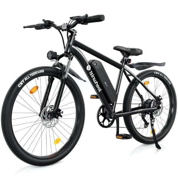 isinwheel M10 Electric Bike for Adults, 26" Ebike 500W Adult Electric Bicycles, 20MPH Electric Mountain Bike, 36V 374.4WH Battery, Suspension Fork, 7 Speed Gears (Black)