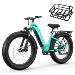 Vivi ACE07 Electric Bike, 26" x 4.0 Fat Tire Ebike, 1475W Peak Motor Electric Bike for Adults, 25MPH Ebikes for Adults with 48V 720WH Removable Battery, 7 Speed, UL 2849 Certified