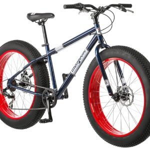 Mongoose Dolomite Fat Tire Mountain Bike, for Adult Men Women, 26 Inch Wheels, 4 Inch Wide Knobby Tires, 7-Speed, Steel Frame, Front and Rear Brakes