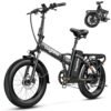 1000W Folding Electric Bike, 48V 20AH Large Removable Battery E Bike, 30+MPH, 80 Miles Max Range, 20" Fat Tire Electric Bike for Adults, Adult Electric Bicycles for Commute...