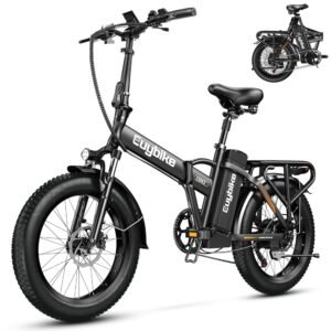 1000W Folding Electric Bike, 48V 20AH Large Removable Battery E Bike, 30+MPH, 80 Miles Max Range, 20" Fat Tire Electric Bike for Adults, Adult Electric Bicycles for Commute...