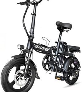 14" Foldable Electric Bike for Adults - 750W Peak Motor 20MPH Electric Bicycle, 48V 480/840/1440WH Removable Battery, Front Suspension & LED Lights, UL 2849 Certified