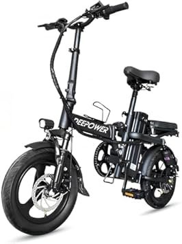 14" Foldable Electric Bike for Adults - 750W Peak Motor 20MPH Electric Bicycle, 48V 480/840/1440WH Removable Battery, Front Suspension & LED Lights, UL 2849 Certified