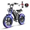 1500W Moped Style Electric Bike Adult eBikes - 48V 18Ah Removable Battery 60+ Mile 32MPH Top Speed - All Terrain Fat Tire Electric Bike for Mountains, Snow, Sand, Road