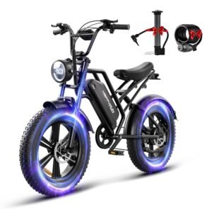 1500W Moped Style Electric Bike Adult eBikes - 48V 18Ah Removable Battery 60+ Mile 32MPH Top Speed - All Terrain Fat Tire Electric Bike for Mountains, Snow, Sand, Road