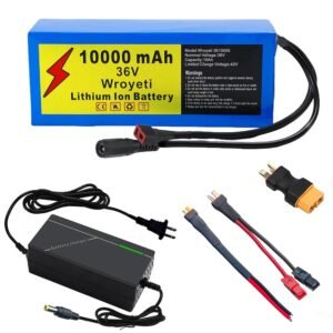 36 Volt 10Ah Battery 36V Electric Bike Battery 10ah with 3A Charger, T-Plug Extension Cord, XT60 Connector for 200-500W Electric Bicycles Motor 36 Volt 10Ah Battery 36V Electric Bike Battery 10ah with 3A Charger, T-Plug Extension Cord, XT60 Connector for 200-500W Electric Bicycles Motor
