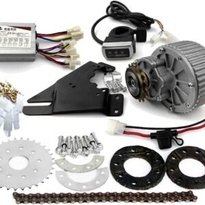 450W Electric Bike Left Drive Conversion Kit Can Fit Most of Common Bicycle Use Spoke Sprocket Chain Drive for City Bike