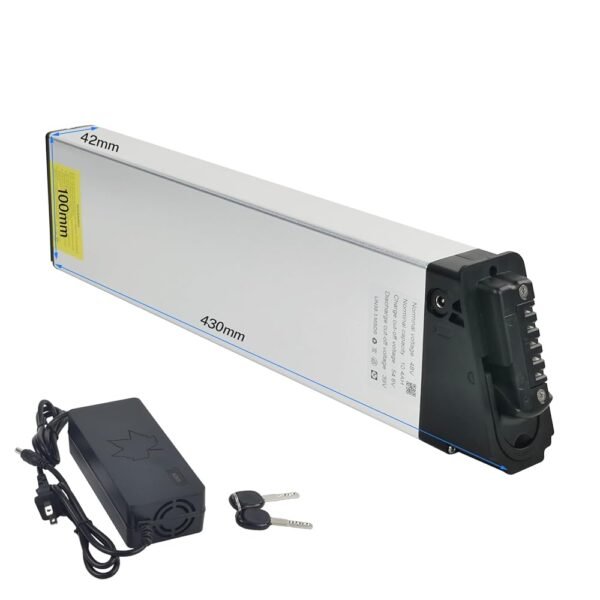 48V 10.4Ah Folding Ebike Lithium Ion Battery 48 Volt Built in Electric Bike Batteries Pack with Charger BMS 30A for 500w 750w Motor Foldable Electric Bike Batteries