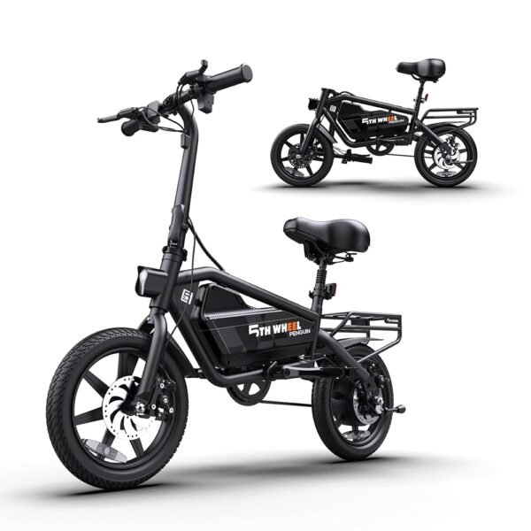 5TH WHEEL Penguin Electric Bike, Mini 14" E-Bikes with Foldable Handlebar and Adjustable Seat, Peak 700W Motor & 20 MPH, 40 Miles PAS Range Commuting Bikes with Dual 160MM Disc... 5TH WHEEL Penguin Electric Bike, Mini 14" E-Bikes with Foldable Handlebar and Adjustable Seat, Peak 700W Motor & 20 MPH, 40 Miles PAS Range Commuting Bikes with Dual 160MM Disc...