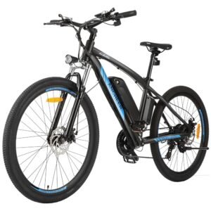 ANCHEER 350/500W Electric Bike 27.5'' Adults Electric Commuter Bike/Electric Mountain Bike, 36/48V Ebike with Removable 10/10.4Ah Battery, Professional 21/24 Speed Gears