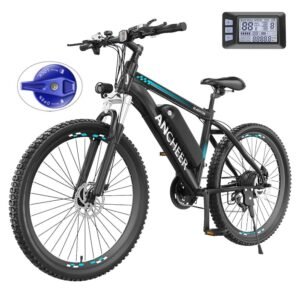 ANCHEER Electric Bike for Adults with 500W Motor[Peak 750W], 55Miles 22MPH Ebike with 48V 499Wh Battery, 3H Fast Charge, 26"/27.5" Gladiator Electric Mountain Bike, 21Speed, UL...