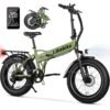 Cityfun Folding Electric Bike Adults,500W Motor (Peak 720W) Ebike with 20" x 4.0" Fat Tire,48V 10.4Ah Removable Battery Hidden,Electric Mountain Bike,UL 2849 Certified,Commuting...