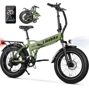 Cityfun Folding Electric Bike Adults,500W Motor (Peak 720W) Ebike with 20" x 4.0" Fat Tire,48V 10.4Ah Removable Battery Hidden,Electric Mountain Bike,UL 2849 Certified,Commuting...