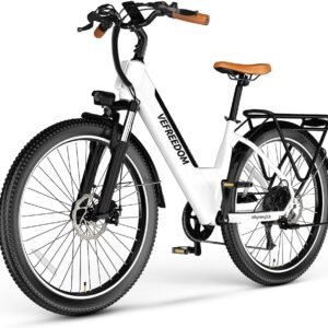 Cityrang 2.0 Electric Bike for Adults with 1000W Peak Motor, 15AH Removable Battery and up to 70Miles 25MPH,UL Certified 26" Electric Commuter Bike with 7-Speed and Adjust Front...