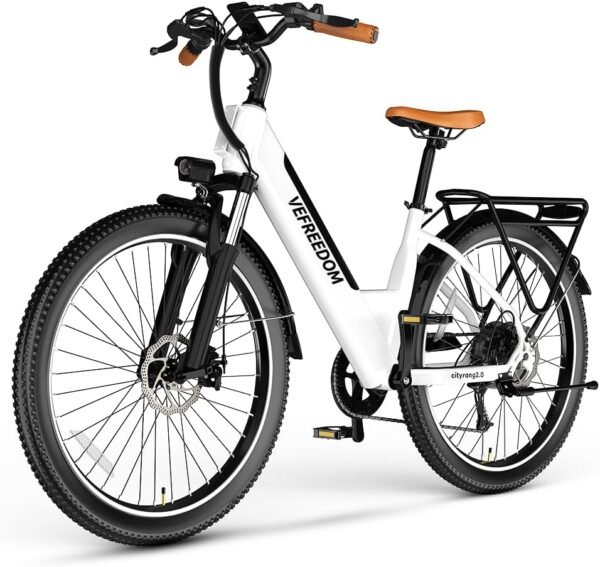 Cityrang 2.0 Electric Bike for Adults with 1000W Peak Motor, 15AH Removable Battery and up to 70Miles 25MPH,UL Certified 26" Electric Commuter Bike with 7-Speed and Adjust Front...