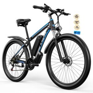 E·Bycco 29" Electric Bike for Adults, 48V 17.5AH Battery, 34MPH Peak 1000W, 70 Miles Long Range 21 Speed Mountain Ebike, Pedal Assist Throttle Class 3 E-Bike, Commuter Electric...
