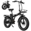 EBKAROCY Electric Bike for Adults 20" Fat Tire, 750W Motor 48V 15AH Battery, 30MPH Speed for Folding Electric Bike, Ebike with Shimano 7 Speed, Adult Electric Bicycles for...