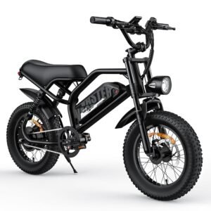 Electric Bike, 16'' Fat Tire eBike for Teens/Adults, 500W E-Bike with 36V/12.8Ah Removable Battery, 22MPH 45 Mile Range Commuting Electric Mountain Bike with Dual Disc Brakes