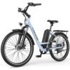Electric Bike for Adults, 1000W Peak Ebike, 21.7MPH 50Miles City Cruiser Ebikes, 26" Step Thru Electric Bicycle with 48V Removable Battery, Adjustable Stem, Rear Rack, Front...