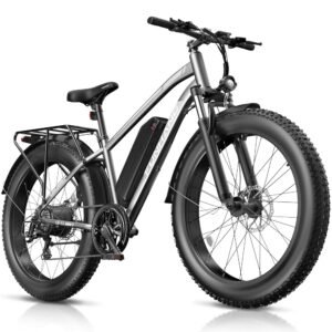 Electric Bike for Adults, 1000W Peak Ebike, 25MPH 60Miles Electric Mountain Bike, 26" Fat Tire Electric Bicycle with 48V 13AH Battery, Rear Rack, Turn Signal, Lockable...
