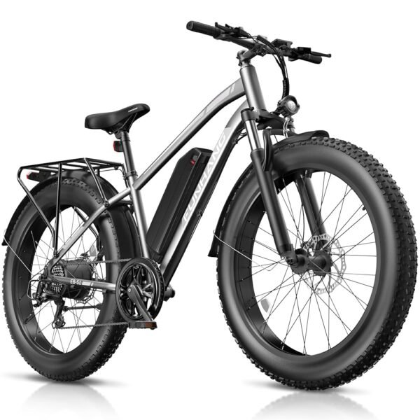 Electric Bike for Adults, 1000W Peak Ebike, 25MPH 60Miles Electric Mountain Bike, 26" Fat Tire Electric Bicycle with 48V 13AH Battery, Rear Rack, Turn Signal, Lockable... Electric Bike for Adults, 1000W Peak Ebike, 25MPH 60Miles Electric Mountain Bike, 26" Fat Tire Electric Bicycle with 48V 13AH Battery, Rear Rack, Turn Signal, Lockable...