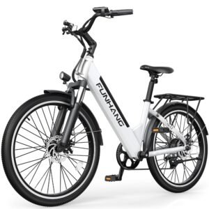 Electric Bike for Adults, 1000W Peak EBike, 50 Miles 21.7MPH Adult Electric Bicycles with 48V Built-in Removable Battery, Adjustable Stem, Rear Rack, 7 Speed, 26" Step-Thru E...