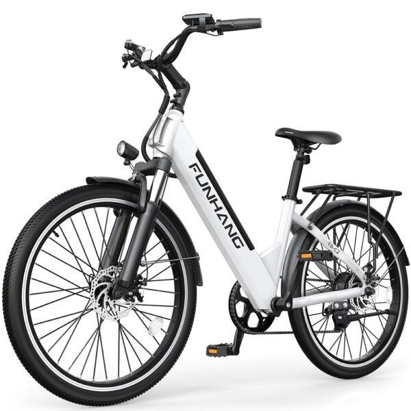 Electric Bike for Adults, 1000W Peak EBike, 50 Miles 21.7MPH Adult Electric Bicycles with 48V Built-in Removable Battery, Adjustable Stem, Rear Rack, 7 Speed, 26" Step-Thru E...