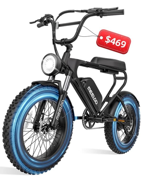 Electric Bike for Adults 1500W/2200W Peak Electric Bicycles for Adults 13Ah/20Ah Removable Battery 28/32MPH 20"Fat Tire Electric Bike 48/60 miles PAS Range Electric Mountain...