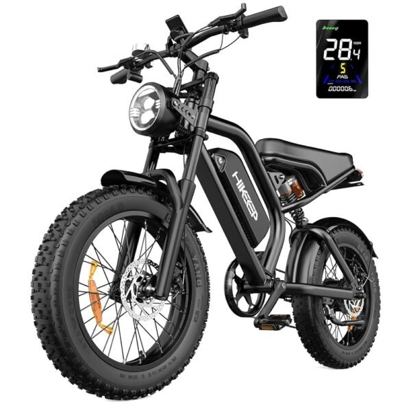 Electric Bike for Adults - 20”x 4”Fat Tire, Peak 1500W Motor, 7 Speed Electric Motorcycle Bicycle, 48V/25AH/15AH/13AH Detachable Battery 4 Riding Modes Up to 32MPH/64Miles...