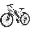 Electric Bike for Adults, 26'' 1000W Peak Ebike, Up to 50 Miles 21.7MPH Electric Mountain Bike with 48V 374.4WH Removable Battery, Adjustable Stem, Fenders, Lockable Suspension... Electric Bike for Adults, 26'' 1000W Peak Ebike, Up to 50 Miles 21.7MPH Electric Mountain Bike with 48V 374.4WH Removable Battery, Adjustable Stem, Fenders, Lockable Suspension...
