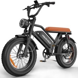 Electric Bike for Adults, 48V 18.2AH Electric Motorcycle, Long Seat Electric Bicycle Full Suspension 20" Fat Tire Ebike Max 28MPH& 30-60 Miles All Terrain E-Bike for Mountains,...