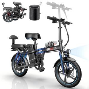 Electric Bike for Adults, 750W/1000W Peak Motor with Max 45/60Miles PAS Range & 28/32MPH EBike, 16" Folding Electric Bicycles with 720/960Wh Removable Battery