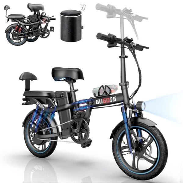 Electric Bike for Adults, 750W/1000W Peak Motor with Max 45/60Miles PAS Range & 28/32MPH EBike, 16" Folding Electric Bicycles with 720/960Wh Removable Battery