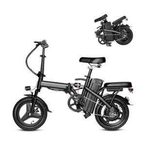 Electric Bike for Adults, Ebike, Electric Bicycle with 576WH Removable Battery,14"/16" Folding Ebike, 20MPH,20+ Miles(MAX),500W High Motor,Multi-Shock Absorption,UL...