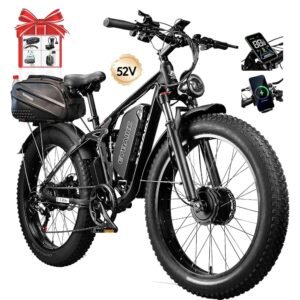 Electric Bike for Adults,Peak 3000W Brushless Dual Motor Ebike,52V23AH Electric Bicycle 26"X4"Fat Tire,Max Speed 37Mph E-Bike,Dual Hydraulic Disc Brake Electric Mountain Bike...