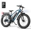 Electric Bike for Adults,Peak 720W E Bikes for Men,26" Fat Tire Electric Bikes,48V 13Ah Removable Battery, 25MPH, UL 2849 Certified,7 Speed&Dual Shock Absorber Electric Mountain...