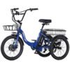 Electric Tricycle for Adults,20" Folding Electric Trike,3 Wheels Electric Bicycle Bikes, 350W Step-Thru Etrike with 374WH Removable Battery and Large Basket for Women Men