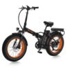 Fat Tire Folding Electric Bike, 48V & 624Wh Lithium Removable Battery, Peak 1100W Brushless Motor, Max Speed 28Mph, M5 Large LCD Display, Suspension, Step-Over/Thru Frame
