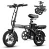 Folding Electric Bike for Adults,750W Peak Motor,20mph Speed,36V Removeable Battery,40miles PAS Range,14 inch Compact Foldable Electric Bike,Folding ebike Adults for Riding...