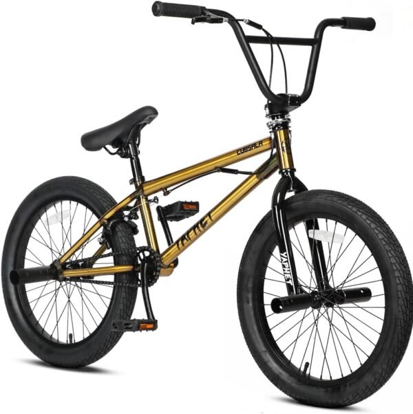 Freestyle BMX Bike, 20 Inch Yaphet Bicycle for Teen Beginner and Adult Riders, Bike with Hi-Ten Steel Frame, Multiple Colors