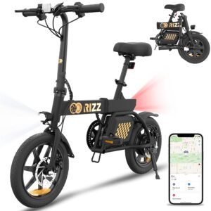Frost & Rizz Folding Electric Bikes for Adults & Teens, Peak 400W Motor, 15.5MPH, 3-speed, 37Miles,36V Battery | Commuter Ebikes with Cruise Control, Electric Bicycle with SMART...