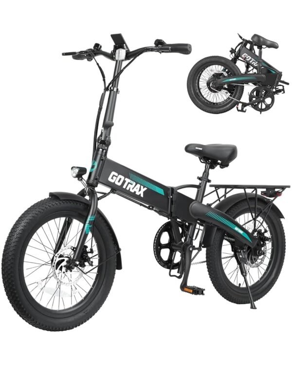 Gotrax 20" Folding Electric Bike with 40Miles (Pedal-assist1) by 48V Battery, 20Mph Power by Peak 500W, Adult Electric Bicycle with 5 Pedal-Assist Levels& LCD Display, Suitable... Gotrax 20" Folding Electric Bike with 40Miles (Pedal-assist1) by 48V Battery, 20Mph Power by Peak 500W, Adult Electric Bicycle with 5 Pedal-Assist Levels& LCD Display, Suitable...