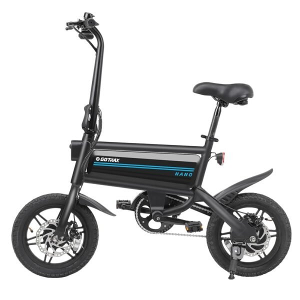 Gotrax Nano 14" Electric Bike, Max Range 25Miles(Pedal-Assist)&Max Speed 15.5Mph, 350W Folding E-Bike with Removable Battery, Adjustable Seat & Dual Mudguards, Commuter Electric...