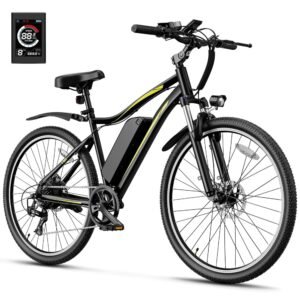 Heybike Electric Bike for Adults, 750W Peak Brushless Motor, up to 40Miles, 22mph Max Speed Electric Mountain Bike, 480WH Removable Battery Ebike, 27.5'' Tires, 7-Speed and...