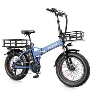 Heybike Mars Electric Bicycle Foldable 20" x 4.0 Fat Tire Electric Bicycle with 1000W Peak Motor，624WH Removable Battery and 50 Miles Max Range, Dual Shock Absorber for Adults