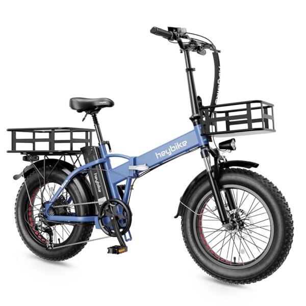Heybike Mars Electric Bicycle Foldable 20" x 4.0 Fat Tire Electric Bicycle with 1000W Peak Motor,624WH Removable Battery and 50 Miles Max Range, Dual Shock Absorber for Adults Heybike Mars Electric Bicycle Foldable 20" x 4.0 Fat Tire Electric Bicycle with 1000W Peak Motor,624WH Removable Battery and 50 Miles Max Range, Dual Shock Absorber for Adults