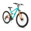 Hiland Full Suspension Mens Mountain Bike, 21 Speed, 26 Inch Wheel, Dual Disc Brake Bike for Men Womens Adult Bicycle